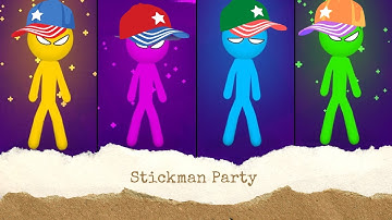 Stickman Party 1 2 3 4 MiniGames - Gameplay Walkthrough Part 1 Random Games Stick #funnygamestop