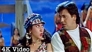 Husn Hai Suhana ( Romantic ❤️4K video ) | Coolie No. 1 | Abhijeet & Chandana Dixit | 90’s hit song