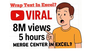✅“Don’t Use Merge &amp; Center Until You See THIS! 😱Wrap Text + Merge Center Excel Hack! (Big Data?💪😎)