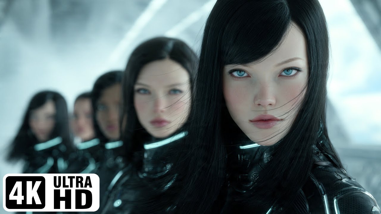 Shadow Android Girl | Beautiful Humanoid Androids Girls Year 3108 | Sci-Fi | Future | 4K Part 38