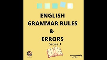 Learn English Grammar Rules and Errors with Dreamer| Series 3| MPT| CSS/PMS/CCE/UPSC.