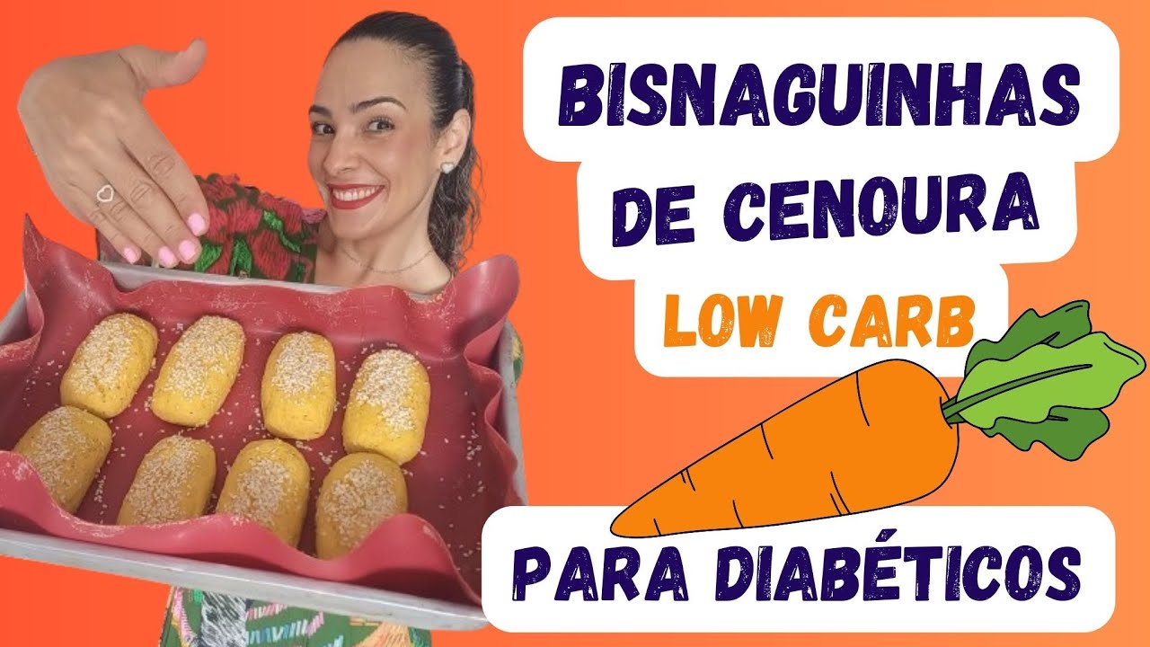 Bisnaguinhas Low Carb De Cenoura | Sem Glúten | Sem Leite | Para Diabéticos