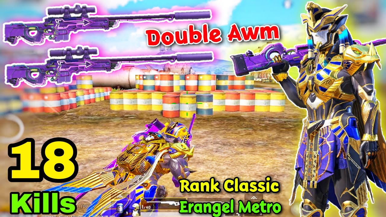 Magic Shot Of Awm | Use Double Awm Only Get Top 1 In Rank Classic ( Erangel Metro ) | Pubg Mobile