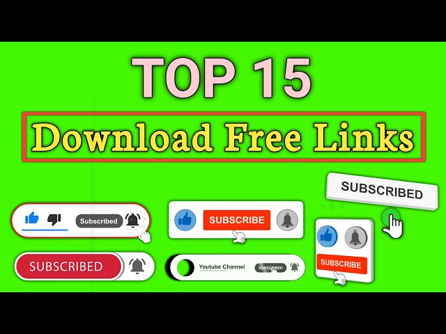 Top 15! Green Screen Subscribe Button Click No Copyright Free Download & bell class=