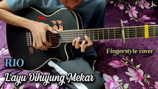 RIO - Layu Dihujung Mekar | Fingerstyle cover   Drum with Lyrics | Faiz Fezz