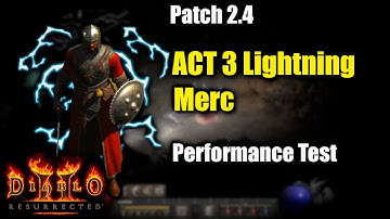 Act 3 Lightning Merc Solo Performance Test in lvl 85 Areas - PTR 2.4 Diablo 2 Resurrected