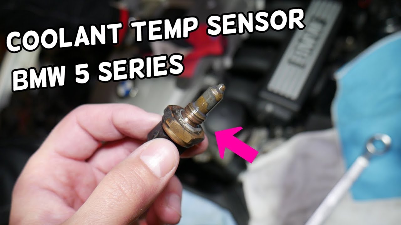 BMW E60 E61 COOLANT TEMPERATURE SENSOR LOCATION REPLACEMENT 523i 525i