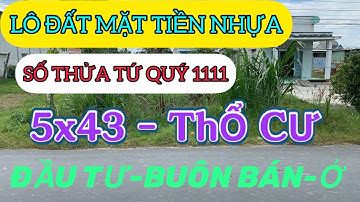 🟠 (Đã bán)Lô đất số thửa đẹp Tứ Quý 1111 | Mặt tiền đường nhựa Bàu Sen ( Tua 4)