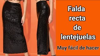 : falda de lentejuelas | muy f'acil de hacer