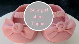 BABY SHOWER GIRL SHOES Topper  | By Ilona Deakin from Tiers Of Happiness