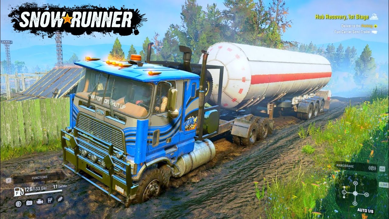 SnowRunner Gameplay | FORD-CLT9000 Truck Heavy OiL Tanker | Big Load Offroad 
