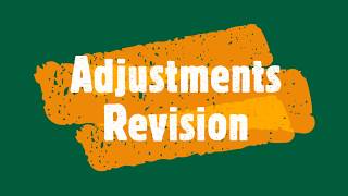 Grade 11: Revision on Adjustments