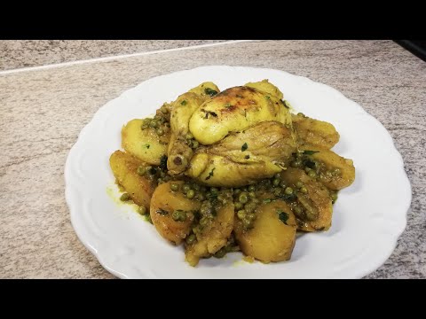 recette-coquelet-et-petit-pois-en-sauce