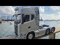 Tamiya Scania 770s 6x4 1/14 truck running with LRP Truck Puller 3 motor #LRP #truckpuller3
