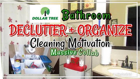 *NEW* $1 Dollar Tree Bathroom Declutter, Organize 2021 Cleaning Motivation #thecleaningmommy