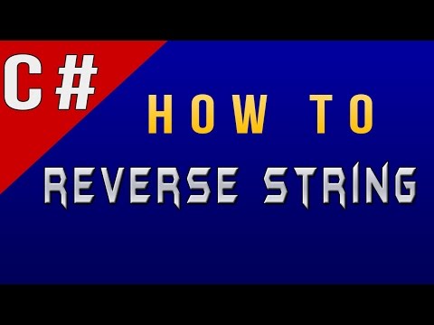 Reverse string method in C# using Console Application