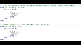 Understanding continue and leave statement using simple do loop