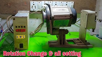 hmc servo motor rotation change & all setting in Hindi | servo motor direction change juki machine