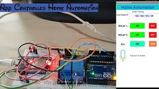 Voice Controlled Smart Home Automation using ESP32 | IoT based Home automation using smartphone App screenshot 1