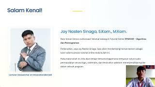 Perkenalan Tutorial Online STSI4102: Algoritma dan Pemrograman | Universitas Terbuka