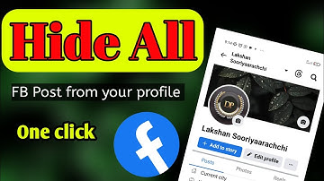 How to Hide Fb all Posts | one click #fb #Hide  #post  #facebook