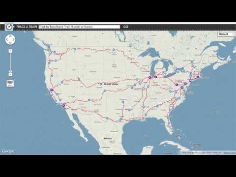 Amtrak train locator map demonstration