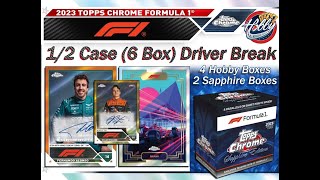 2023 Topps CHROME F1+SAPPHIRE 6 Box Driver Break #6 eBay 04/02/24