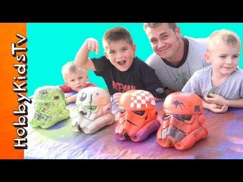star wars stormtrooper helmet painting contest with hobbykidstv