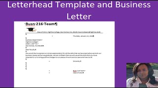 M365 Video 6: Creating a Letterhead Template and a Business Letter screenshot 2