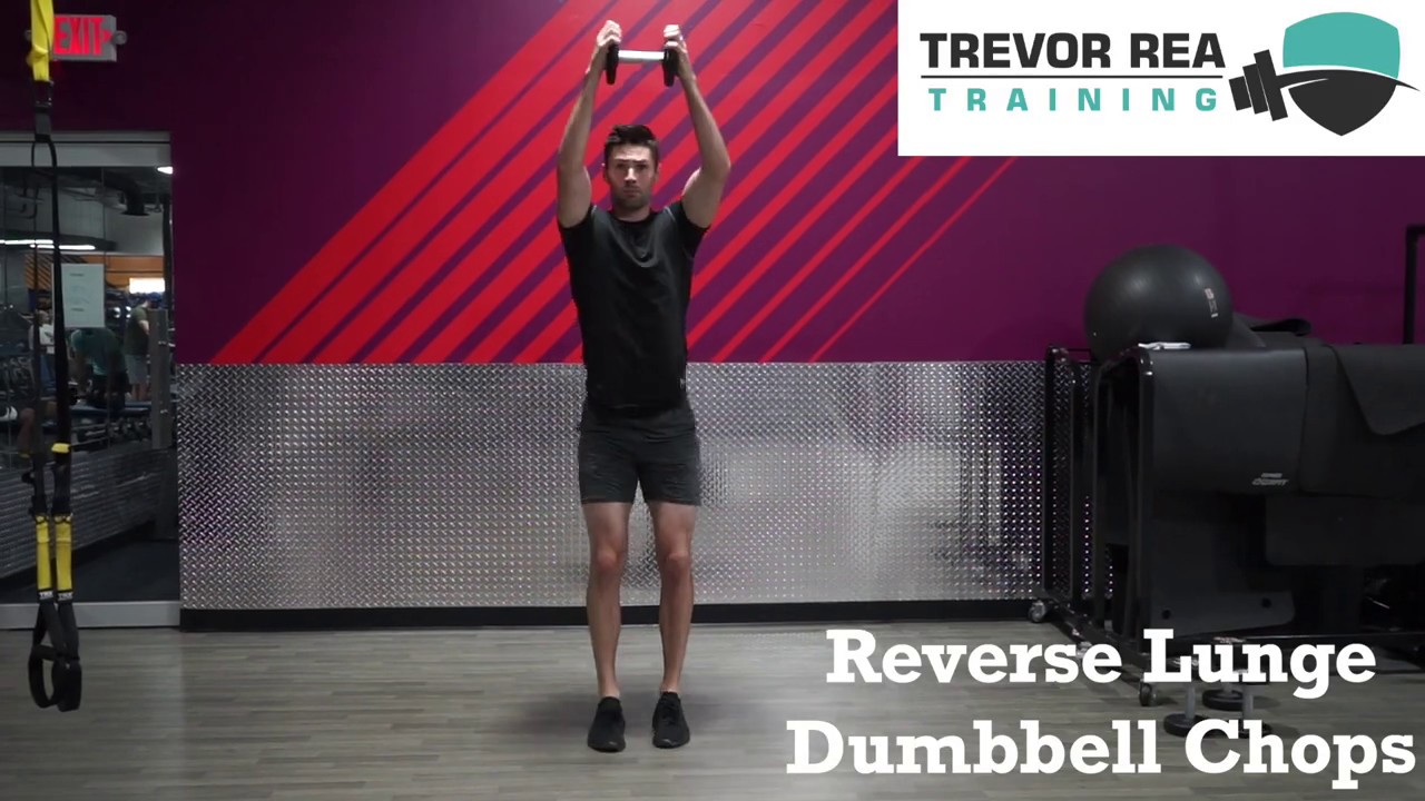 Reverse Lunge Dumbbell Chops YouTube