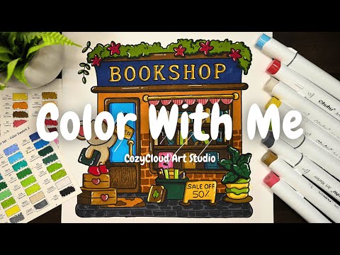 Color with me 🌸| Little Corner by Cocowyo | Ohuhu Markers #colorwithme #art #coloring