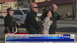 VIDEO: OCSO: Two carjacking suspects in custody after high-speed chase
