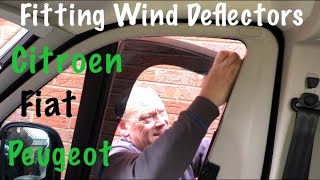 Fitting Team Heko Wind Deflectors. Fiat Ducato Citroen Relay Peugeot Boxer Elddis CV20 Campervan