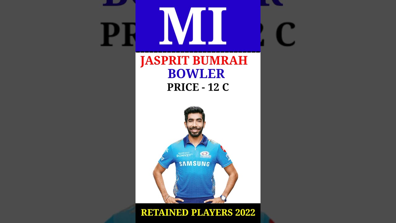 Mumbai Indians Ipl 2022 retained Players |Iconic Cricket Tech | 