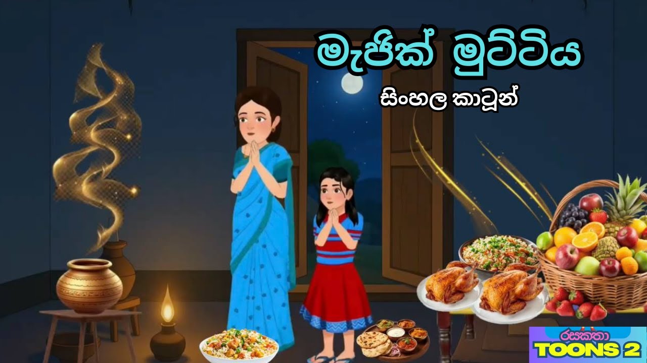 ඇතෙක් බරට කෑම දෙන මැජික් මුට්ටිය | Sinhala Cartoon | රසකතා Toons 2