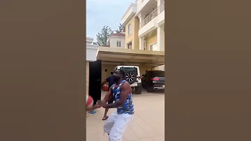 Rudeboy P Square And Senior Brother Jude Okoye On Basketball Challenge 