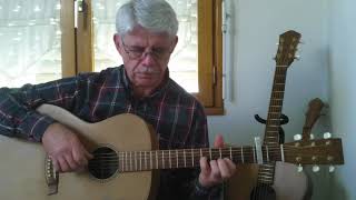 Video thumbnail of "Jusqu'à La Ceinture ( Guitar Cover - Tab ) Graeme Allwright / Pete Seeger"