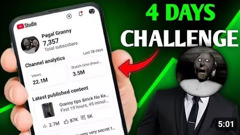 4 DAYS Challenge ( Shoking Result ) How To Grow Gaming Channel From 0 Subscribers