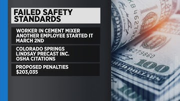 Concrete manufacturing company fined for failure to comply with federal workplace safety standards