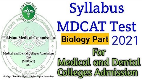 MDCAT Syllabus 2021||Biology Part||National MDCAT Syllabus 2021|| By Universal Test Master(UTM)||