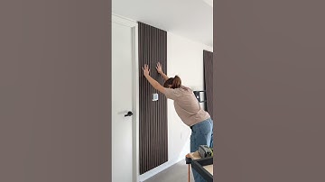 accent wall install✨ | HUGE transformation🤩 #diy #interiordesign #roommakeover