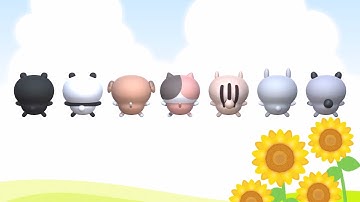 Little Friends Cartoon Animals - Low Poly 3D Game Assets - Animations Back