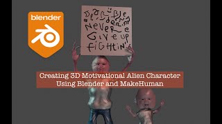 BSLIVE Using MakeHuman, Mixamo, and FaceIt Addon in Blender to Make Alien Kid