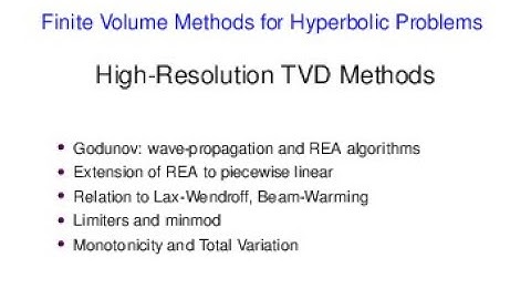 FVMHP10   High resolution TVD methods