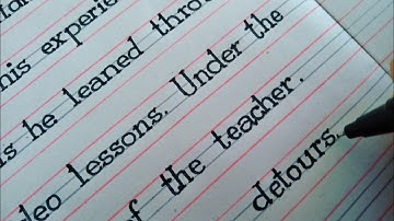 Neat and Clean Beautiful PRINT Handwriting Style in Four Lines || Calligraphy