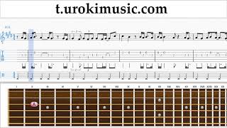 Video thumbnail of "Guitar lessons Aventura, Romeo Santos - Inmortal Sheet Music Tutorial um-i703"