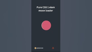 Pure CSS 1 elem moon loader || #shorts #loader #designs