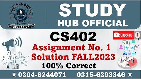 CS402 Assignment 1 Solution Fall 2023
