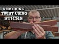 How to remove twist using winding sticks