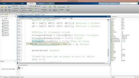 Matlab: Animación Rotación Triangulo